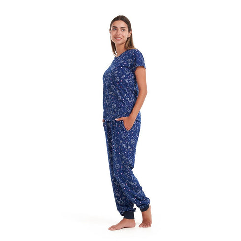 Women summer pajama set Space t-shirt + pants